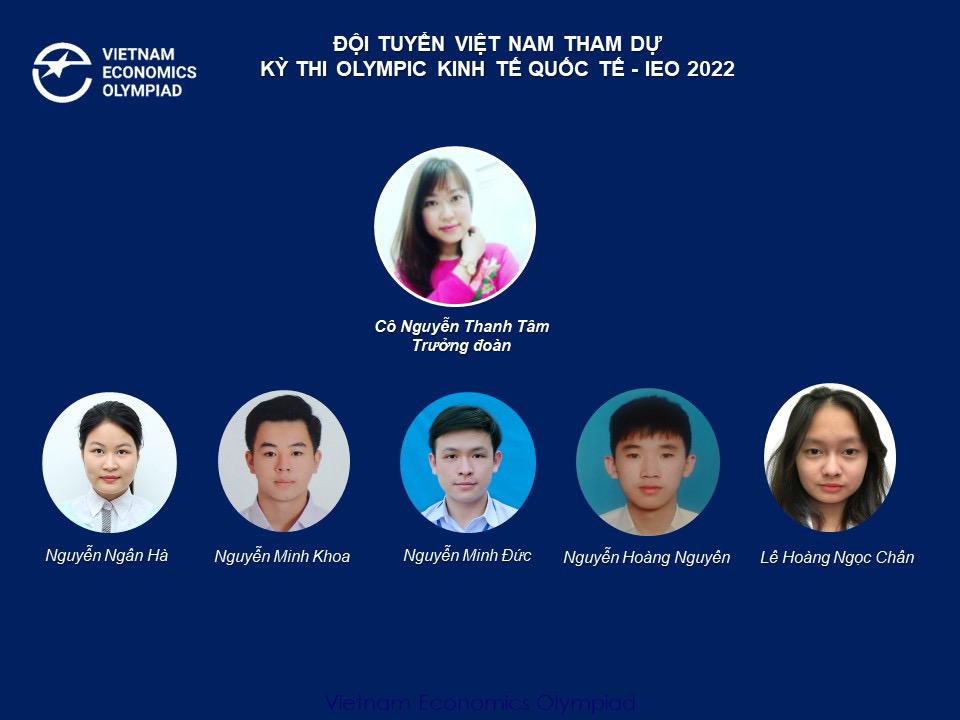 Lộ diện 5 học sinh đại diện Việt Nam tham dự Kỳ thi Olympic Kinh tế quốc tế 2022