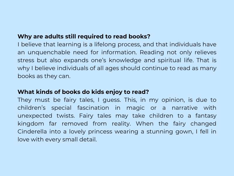 IELTS Speaking Part 3 - Book