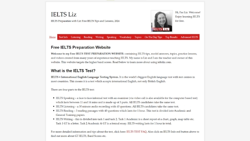 Web học IELTS free IELTS Liz
