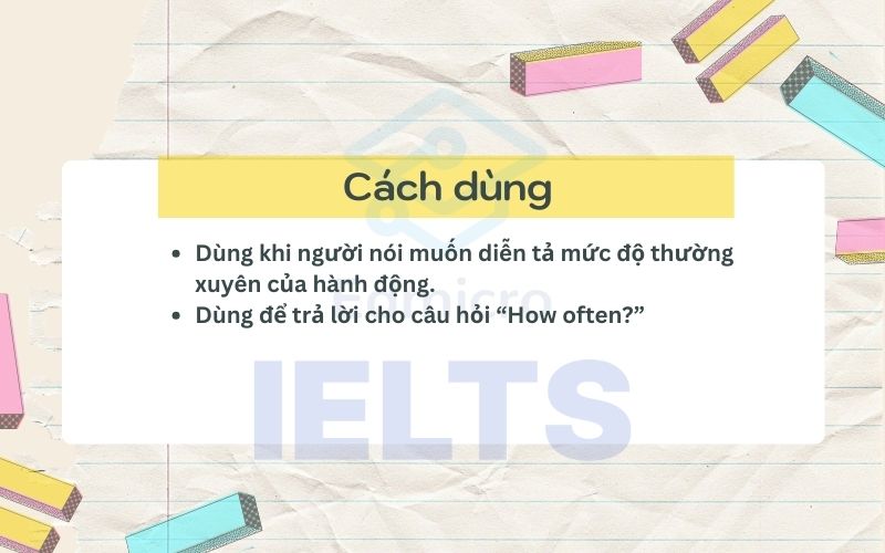 Cách dùng trạng từ chỉ tần suất