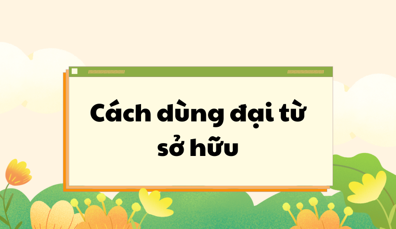 Cách dùng đại từ sở hữu