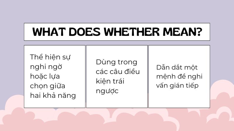 Cấu trúc whether khái niệm