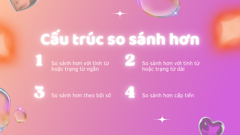 4 cấu trúc so sánh hơn mà bạn cần nhớ