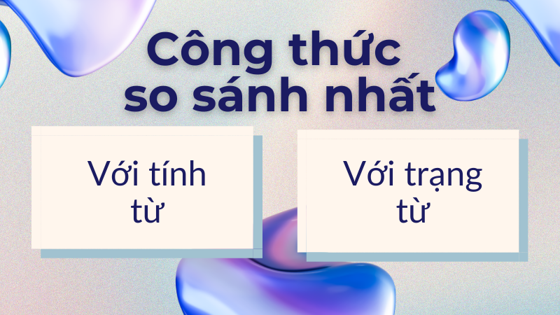 So sánh nhất trong tiếng Anh công thức