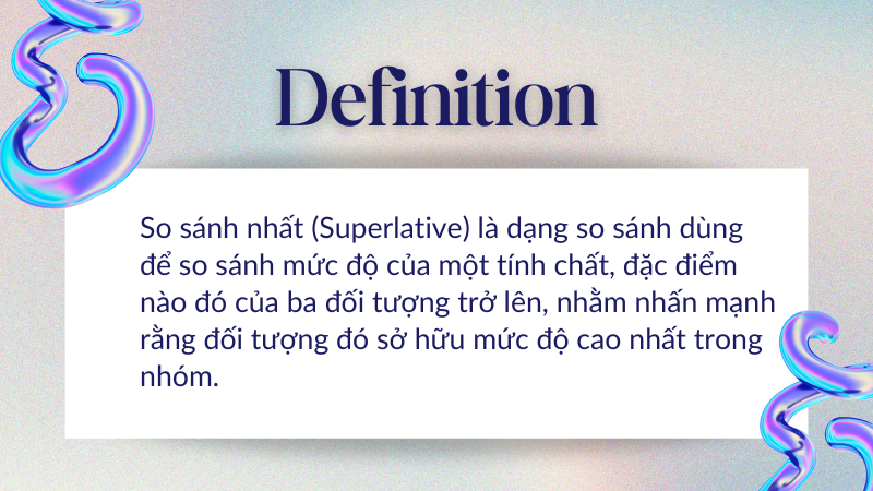 So sánh nhất trong tiếng Anh định nghĩa