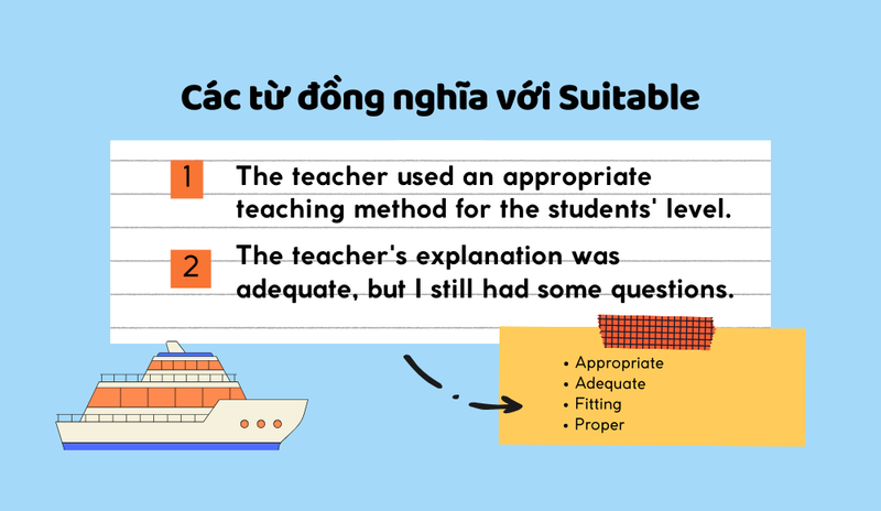 Một số từ đồng nghĩa với Suitable mà bạn nên nhớ