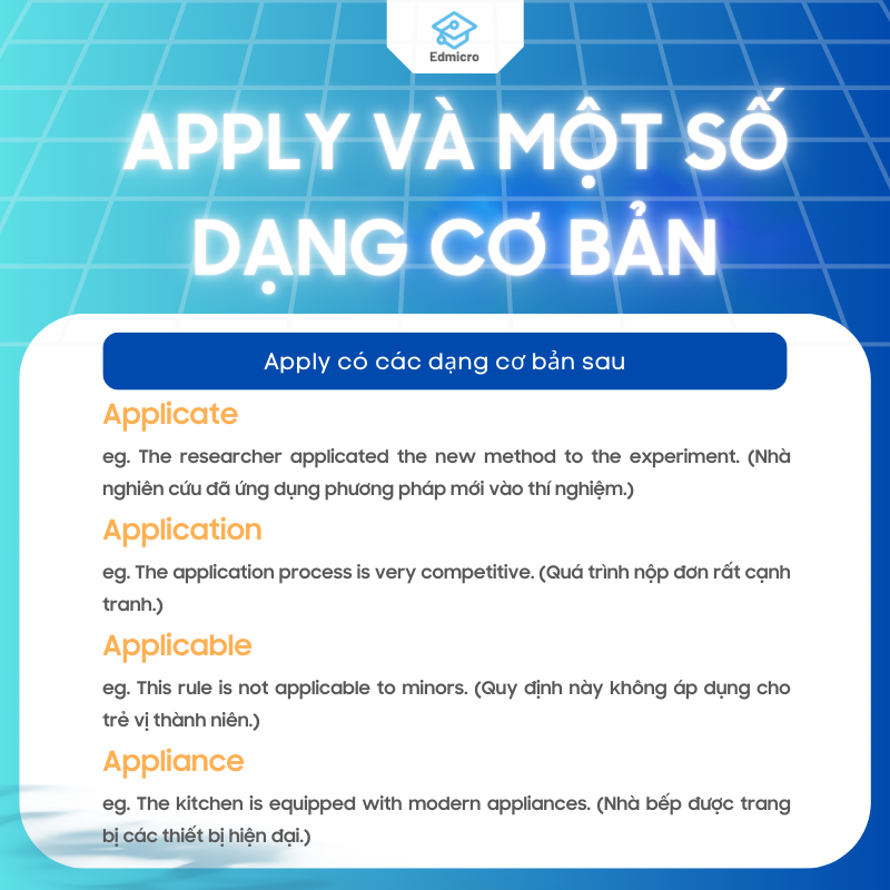 Một số dạng cơ bản apply