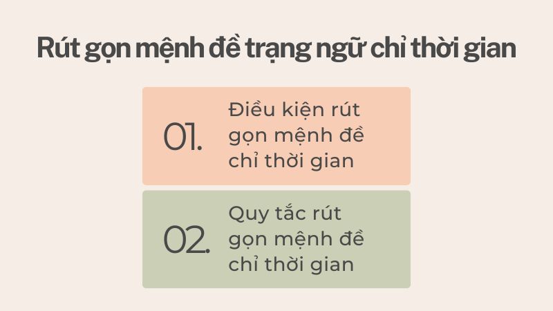 Rút gọn mệnh đề trạng ngữ chỉ thời gian