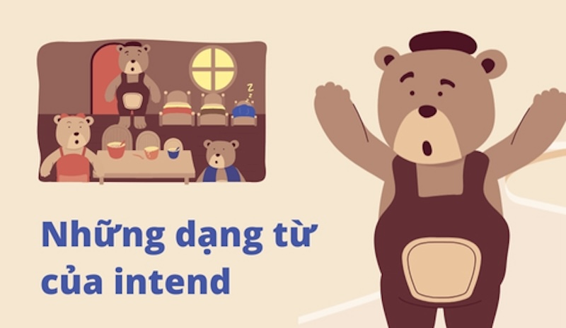 Các dạng từ của intend