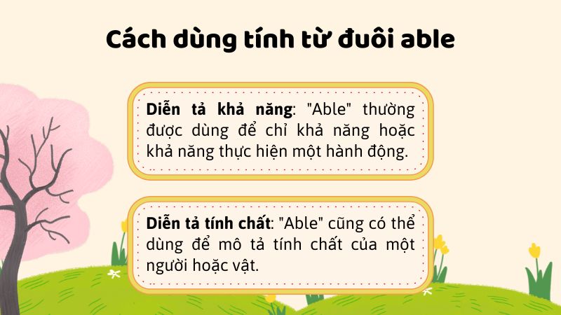 Tính từ đuôi able