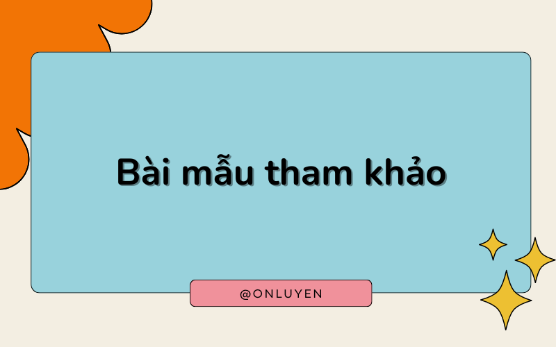Bài mẫu tham khảo