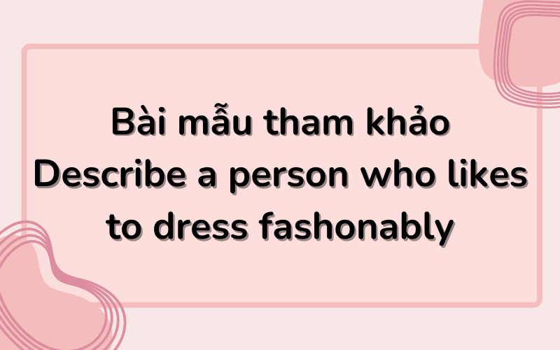 Bài mẫu tham khảo