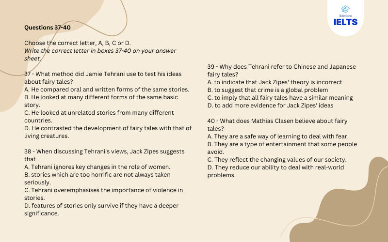 Question 37 - 40 Question 37 - 40