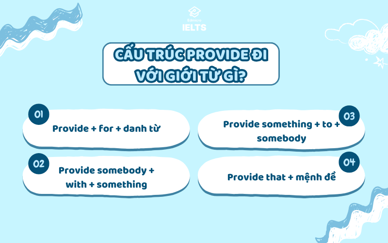 Các giới từ đi kèm provide