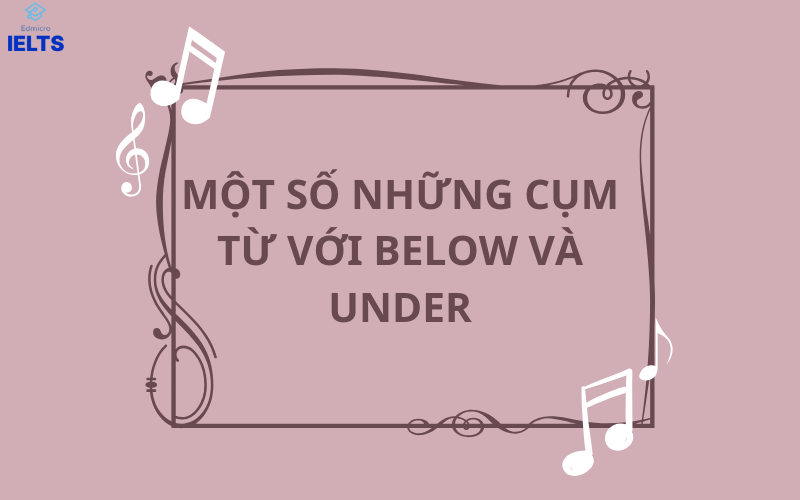 Một số những cụm từ với Under và Below