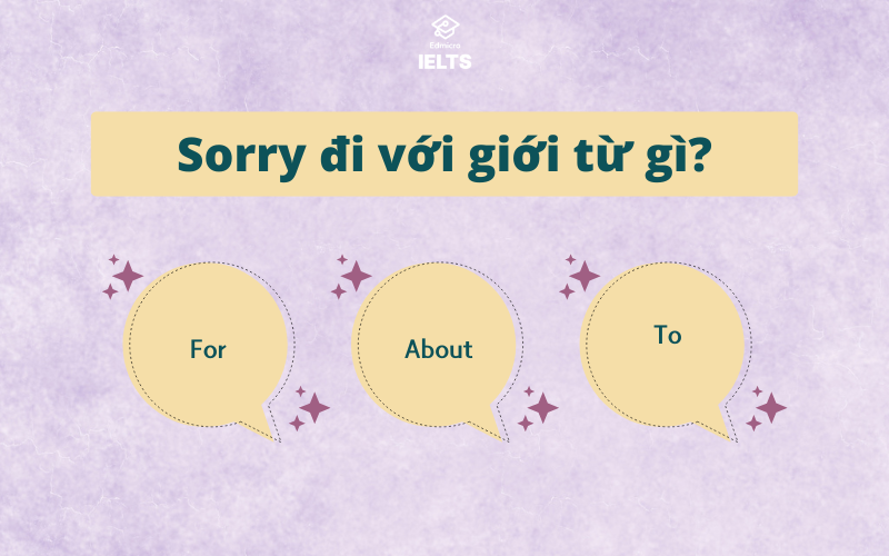 Sorry đi với giới từ gì?